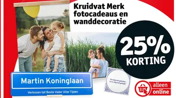 Aanbieding: Kruidvat Merk fotocadeaus en wanddecoratie
