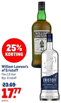 Aanbieding: William Lawson's of Eristoff