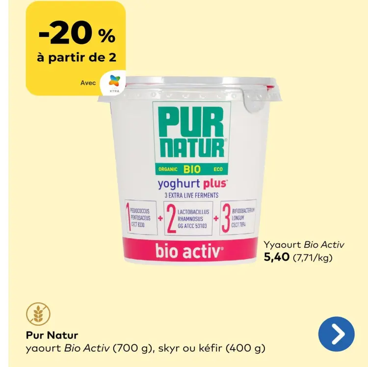 Offre: Yaourt Bio Activ, skyr ou kéfir