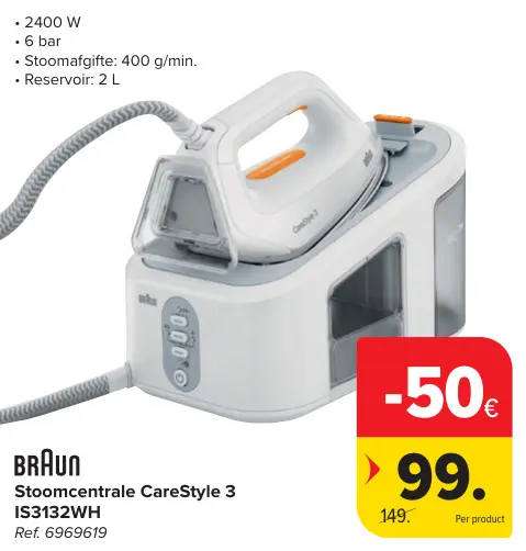 Promotie: Stoomcentrale CareStyle 3 IS3132WH