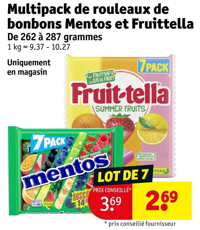 Offre: Multipack de rouleaux de bonbons