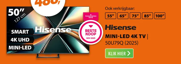 Aanbieding: Hisense QLED 50U79Q (2025)