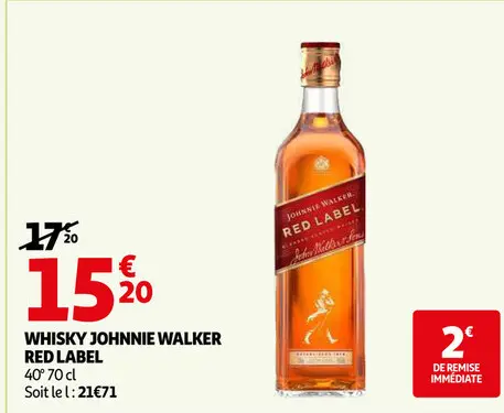 Offre: Whisky Johnnie Walker red label