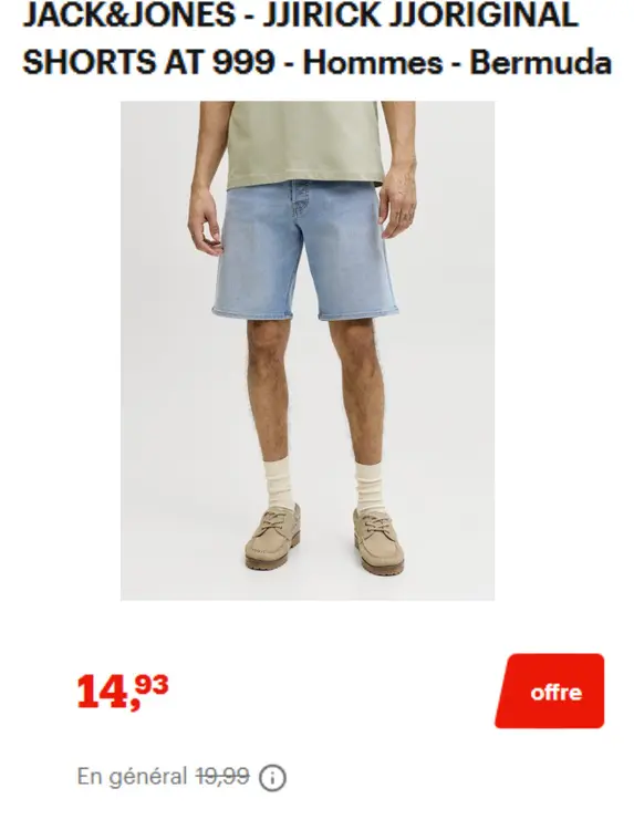 Offre: Jjirick jjoriginal shorts at 999