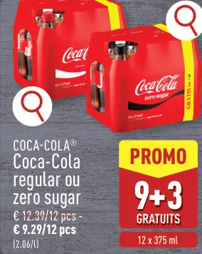 Offre: Coca-Cola regular ou zero sugar