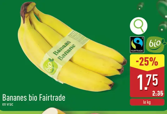 Offre: Bananes bio Fairtrade