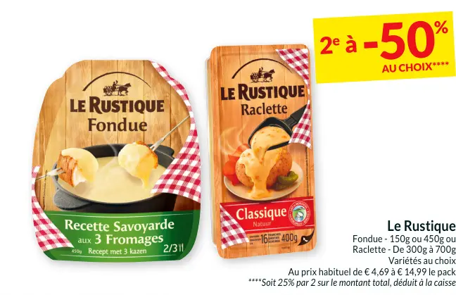 Offre: Fondue ou Raclette