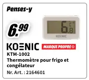 Offre: Thermomètre pour frigo et congélateur