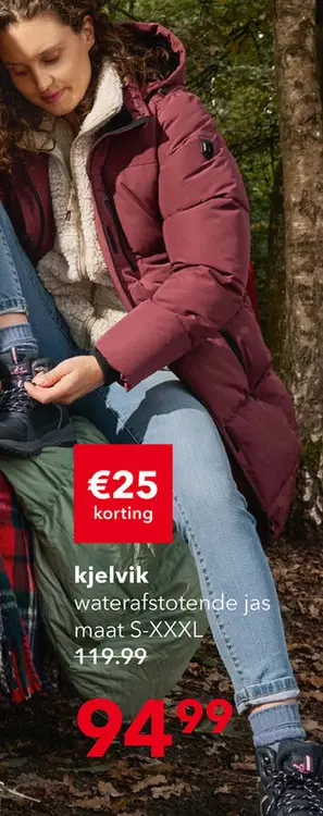 Aanbieding: Kjelvik gewatteerde dames outdoor jas rood