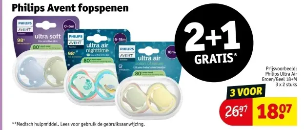 Aanbieding: Philips Avent fopspenen