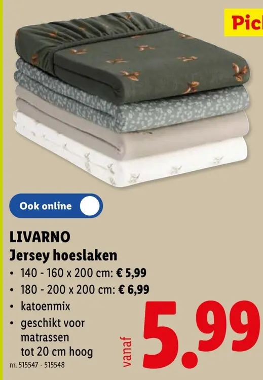 Promotie: LIVARNO Jersey hoeslaken