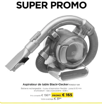 Offre: Aspirateur de table Black+Decker PD1820LF-QW