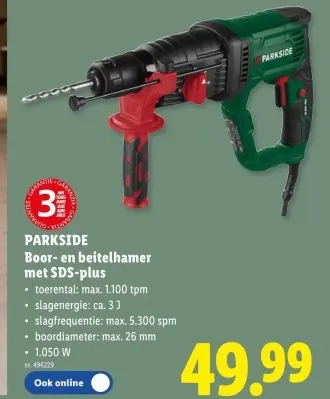 Promotie: Boor- en beitelhamer met SDS-plus