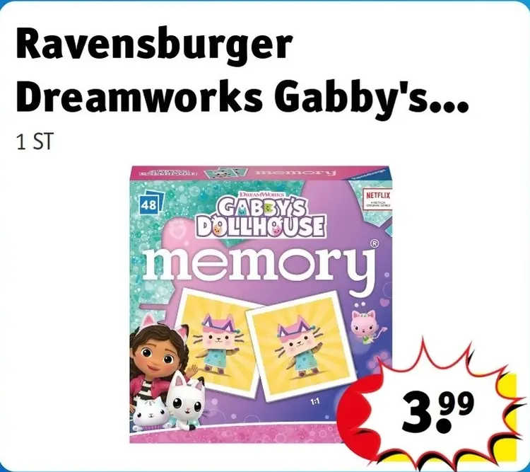 Aanbieding: Dreamworks Gabby's Dollhouse Memory