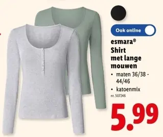 Promotie: Shirt met lange mouwen
