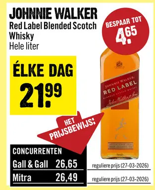 Aanbieding: Red Label Blended Scotch Whisky