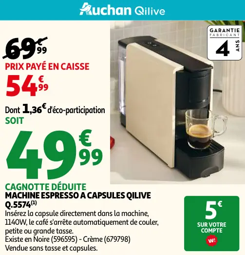 Promotie: Machine espresso a capsules
