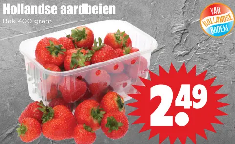 Aanbieding: Hollandse aardbeien