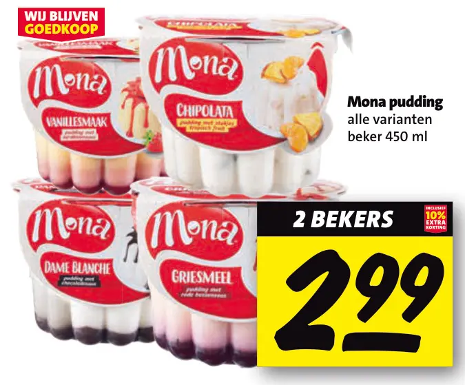 Aanbieding: Mona pudding