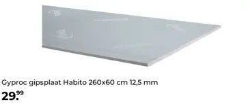 Aanbieding: Gyproc gipsplaat Habito 260x60 cm 12,5 mm