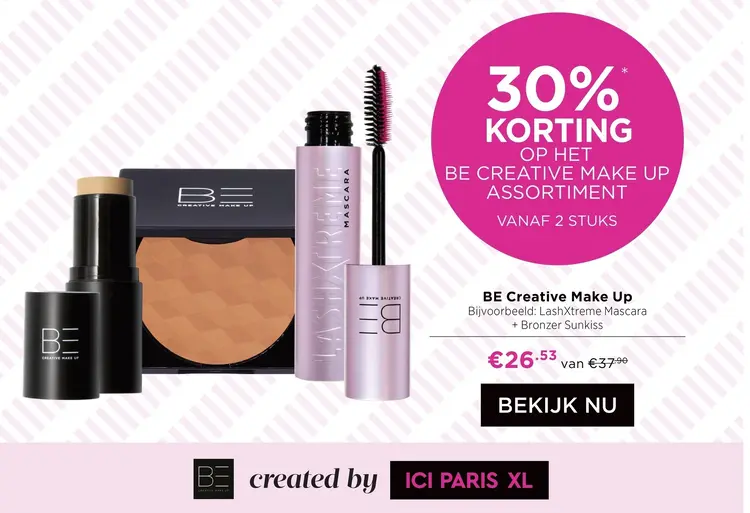 Aanbieding: BE Creative Make Up - LashXtreme Mascara + Br