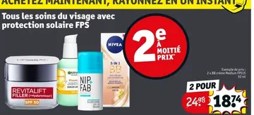Offre: Soins du visage avec protection solaire FPS