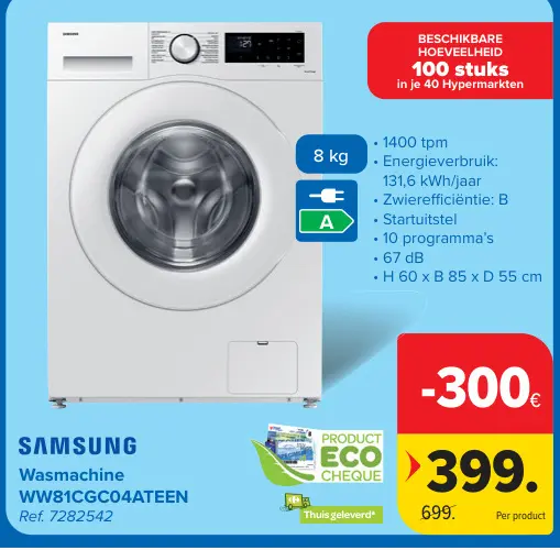 Promotie: Wasmachine WW81CGC04ATEEN