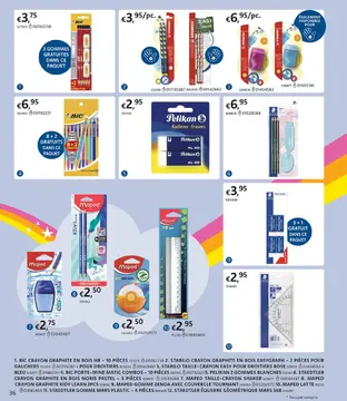 Offre: Crayon graphite, taille-crayons, portmine matic combos, gommes blanches ou équerre géométrique