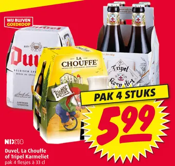 Aanbieding: Duvel, La Chouffe of Tripel Karmeliet