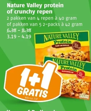 Aanbieding: Nature Valley protein of crunchy repen