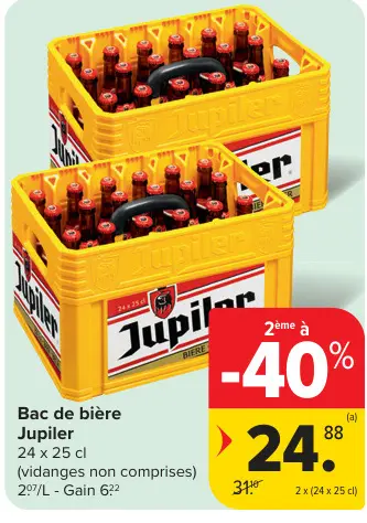 Offre: Bac de bière