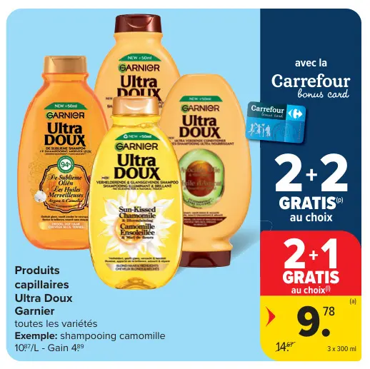 Offre: Produits capillaires Ultra Doux