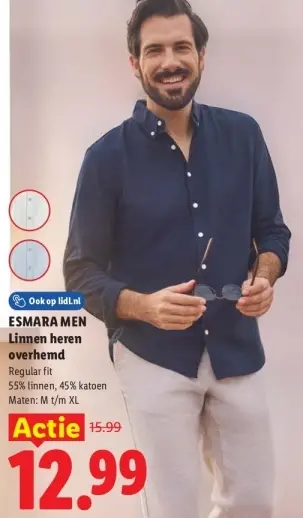 Aanbieding: Linnen heren overhemd