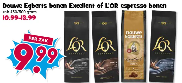 Aanbieding: Bonen Excellent of L'OR espresso bonen