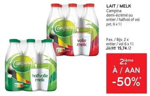 Offre: Lait / melk