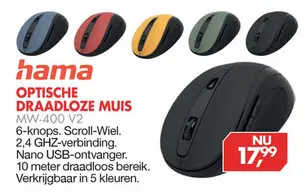 Aanbieding: Optische draadloze muis mw-400 v2