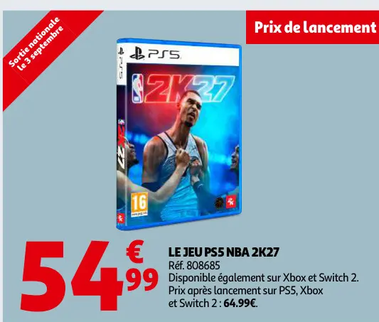 Offre: Le jeu PS5 nba 2k27
