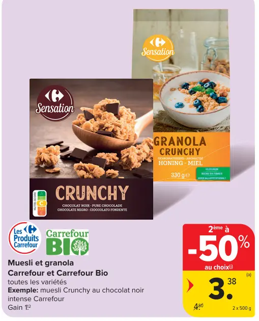 Offre: Muesli et granola