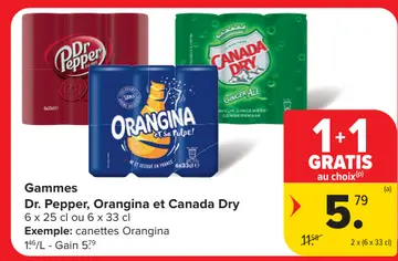 Offre: Dr. Pepper, Orangina et Canada Dry