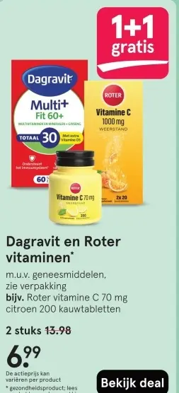Aanbieding: Dagravit en Roter vitaminen