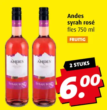 Aanbieding: Andes syrah rosé