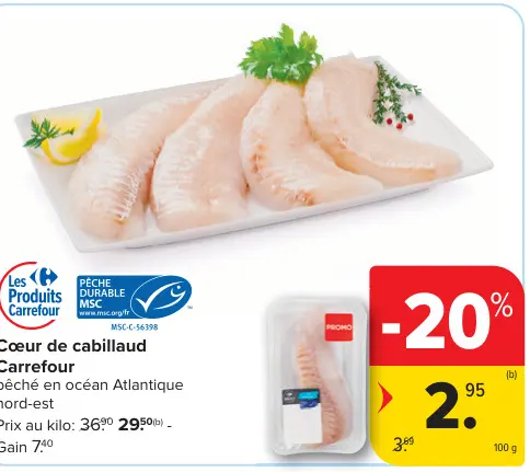 Offre: Cœur de cabillaud