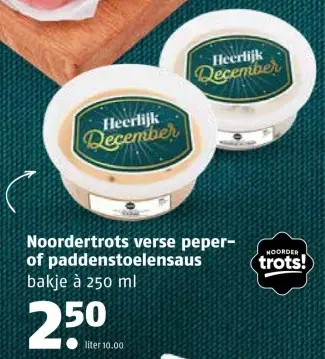 Aanbieding: Noordertrots verse peper- of paddenstoelensaus