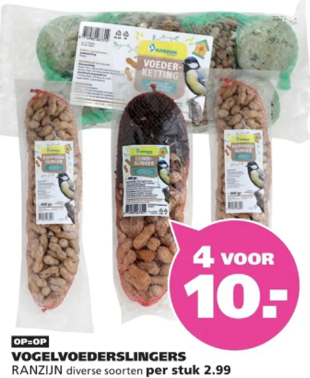 Aanbieding: Ranzijn Vogelvoederslingers