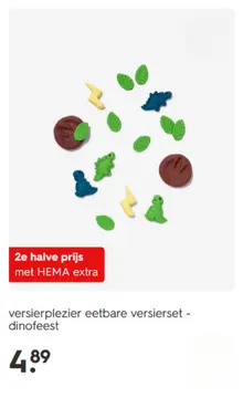 Aanbieding: versierplezier eetbare versierset - dinofeest
