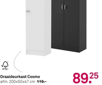 Aanbieding: Draaideurkast Cosmo
