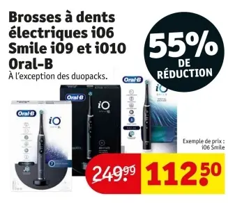 Offre: Brosses à dents électriques iO6 Smile iO9 et iO10