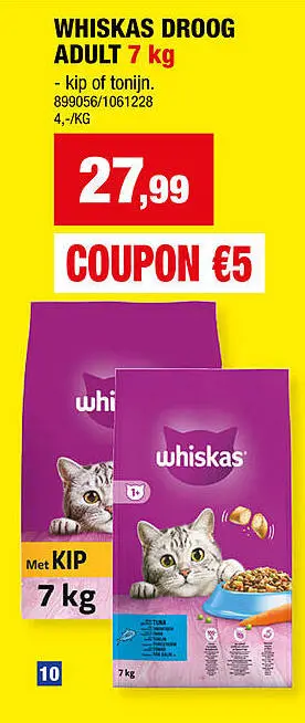Aanbieding: Whiskas droog adult