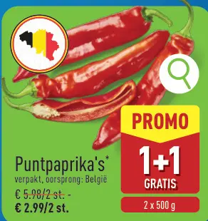 Promotie: Puntpaprika's
