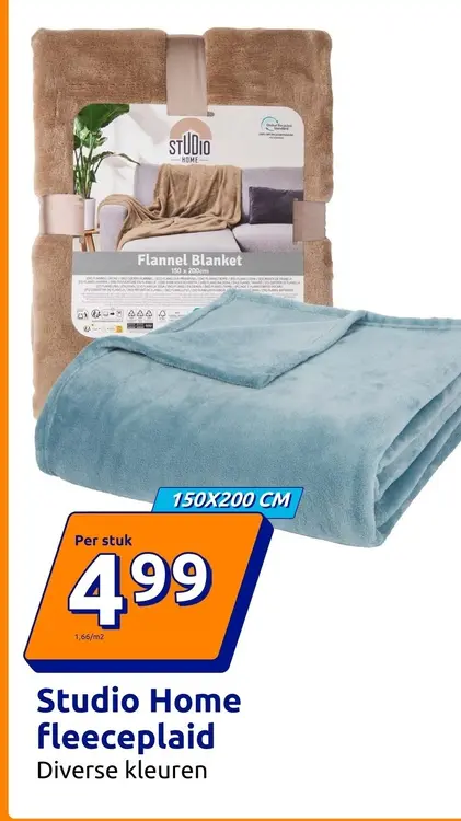 Promotie: Studio Home fleeceplaid